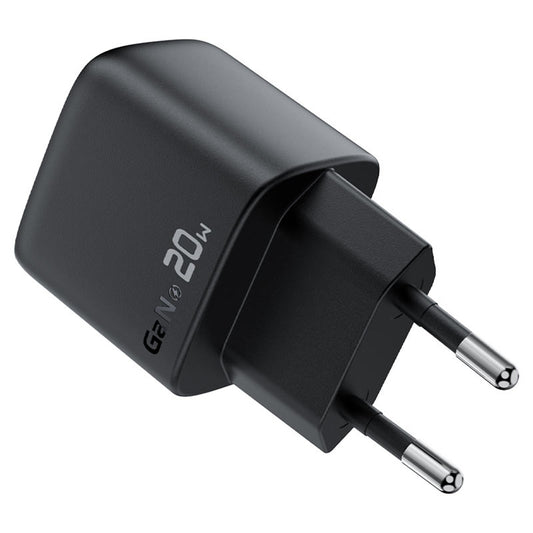 Acefast A113 Netzladegerät mit Display, 20W, 3A, 1 x USB-C, Schwarz