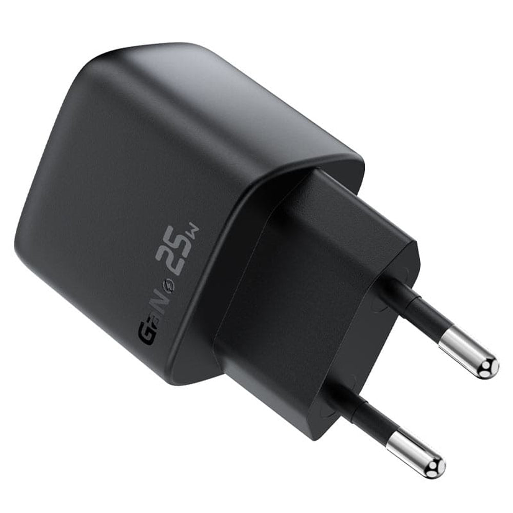 Acefast A114 Display Network Charger, 25W, 3A, 1 x USB-A - 1 x USB-C, Black