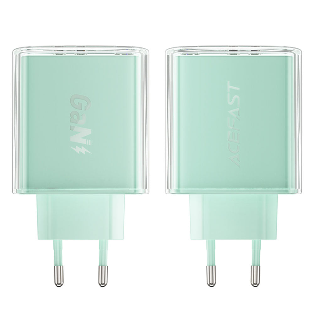 Netzladegerät Acefast A45 Exploration, 65W, 3.25A, 1 x USB-A - 2 x USB-C, Grün