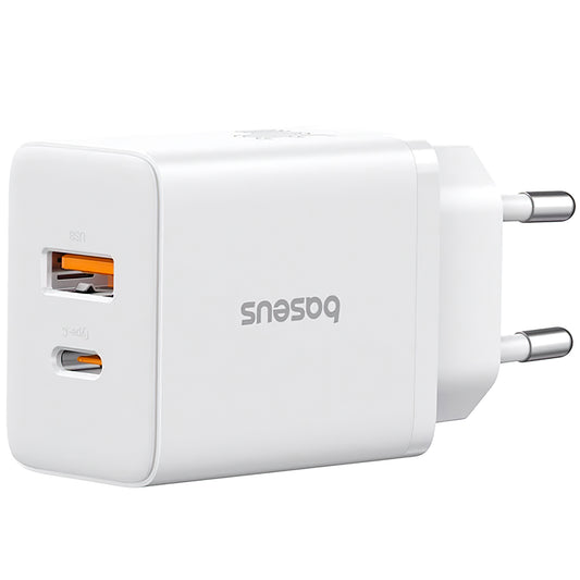 Netzwerk-Ladegerät Baseus Cube, 30W, 2,4A, 1 x USB-A - 1 x USB-C, Weiß P10111404213-00