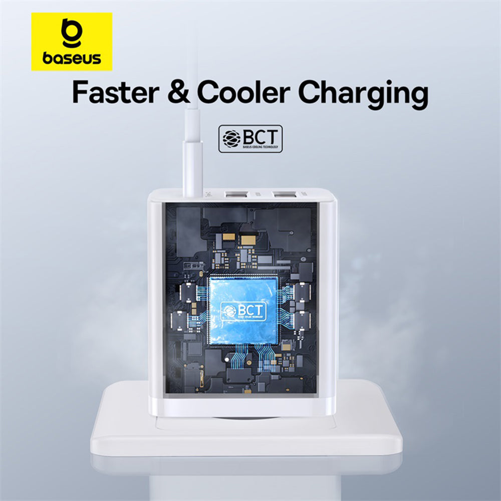 Baseus Cube Netzladegerät, 30W, 3A, 2 x USB-A - 1 x USB-C, Weiß P10111402213-00