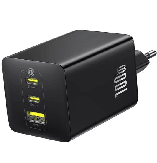 Netzladegerät Baseus EnerFill FE11, 100W, 5A, 1 x USB-A - 2 x USB-C, Grau P10182102123