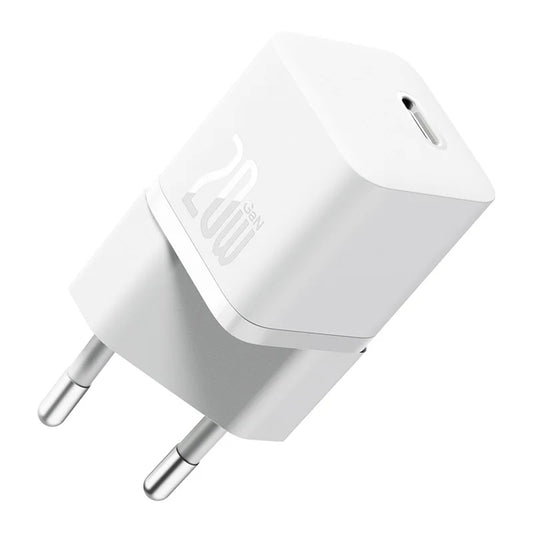 Netzwerk-Ladegerät Baseus GaN GaN Mini 1C, 20W, 3A, 1 x USB-C, Weiß CCGN050102