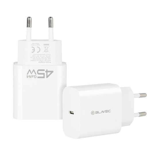 Netzladegerät Blavec BC-7, 45W, 3A, 1 x USB-C, Weiß