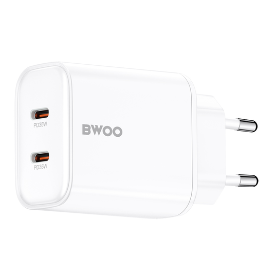 Netzteil BWOO CDA206, 35W, 3A, 2 x USB-C, Weiß