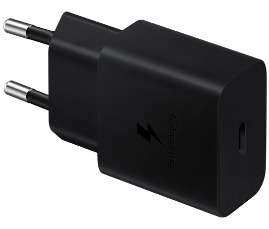 Samsung USB-C Netzwerk-Ladegerät mit Kabel USB-C, 15W, 2A, 1 x USB-C, Schwarz EP-T1510XBEGEU EP-T1510XBEGEU