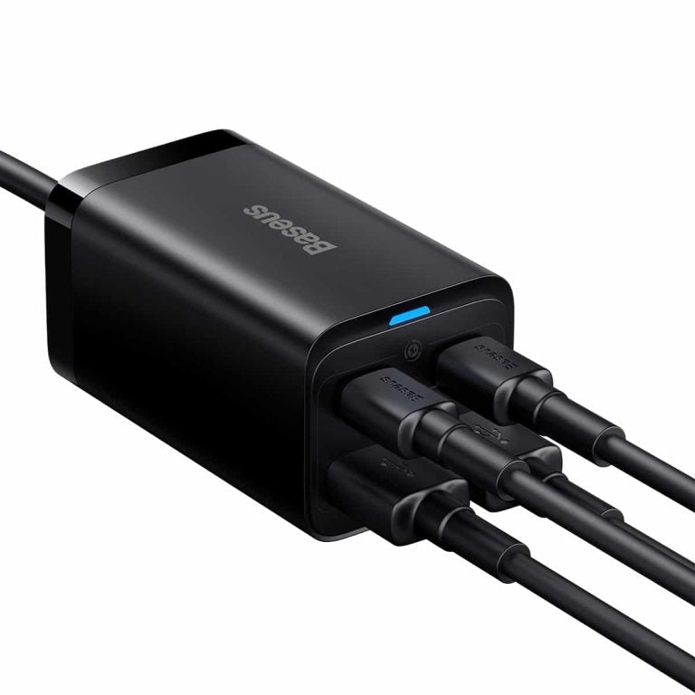 Baseus GaN3 Pro Netzteil 65W | 2x USB-A & 2x USB-C | Schwarz