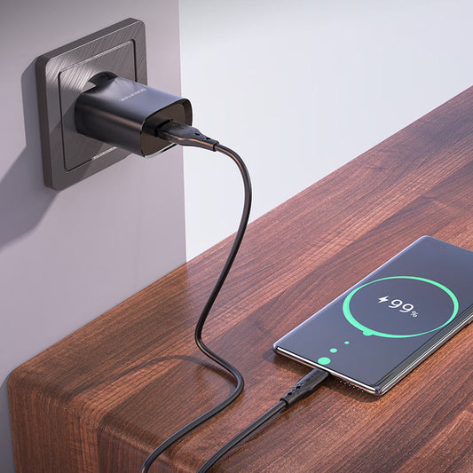 Netzwerk-Ladegerät mit USB-C Kabel Borofone BN1, 10W, 2.1A, 1 x USB-A, Schwarz