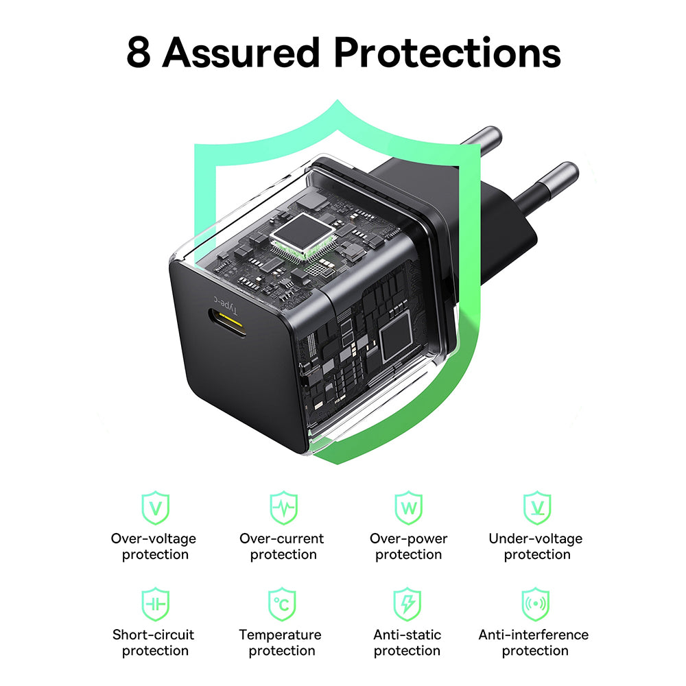 Netzladegerät mit USB-C Kabel Baseus Palm, 30W, 3A, 1 x USB-C, Schwarz P10111605113-01