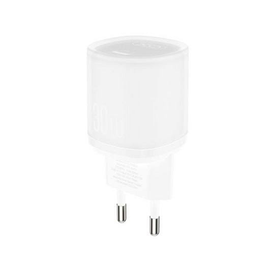 Netzladegerät mit USB-C Kabel XO Design L150, 30W, 3A, 1 x USB-C, Weiß