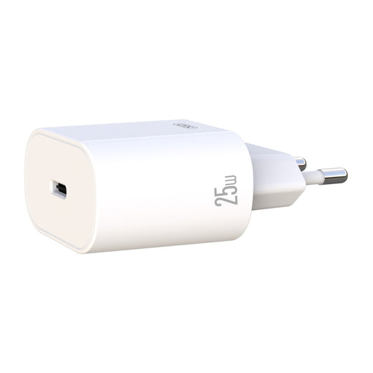Netzladegerät XO Design, 25W, 3A, 1 x USB-C, Weiß