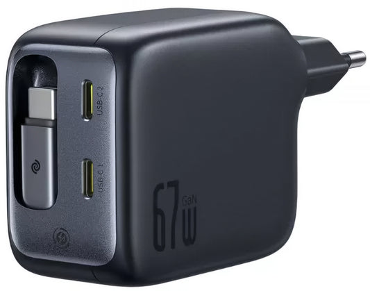 Netzladegerät mit USB-C Kabel Baseus EnerCore CJ11, 67W, 3.35A, 2 x USB-C, Schwarz E0121E00