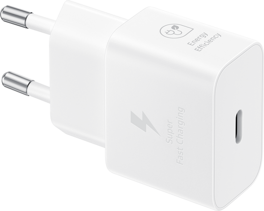 Samsung USB-C Kabel Netzwerk-Ladegerät Samsung, 25W, 3A, 1 x USB-C, Weiß EP-T2510XWEGEU