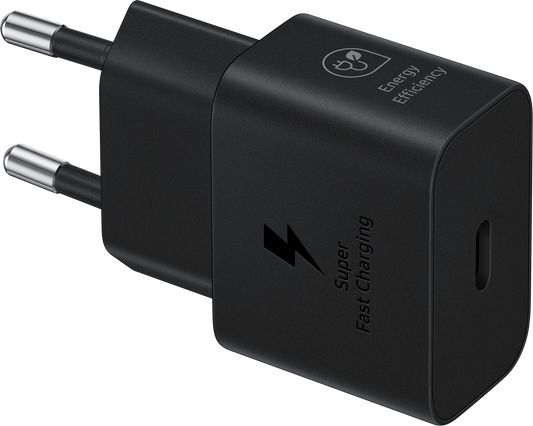 Samsung USB-C Kabel Netzwerk-Ladegerät Samsung, 25W, 3A, 1 x USB-C, Schwarz EP-T2510XBEGEU