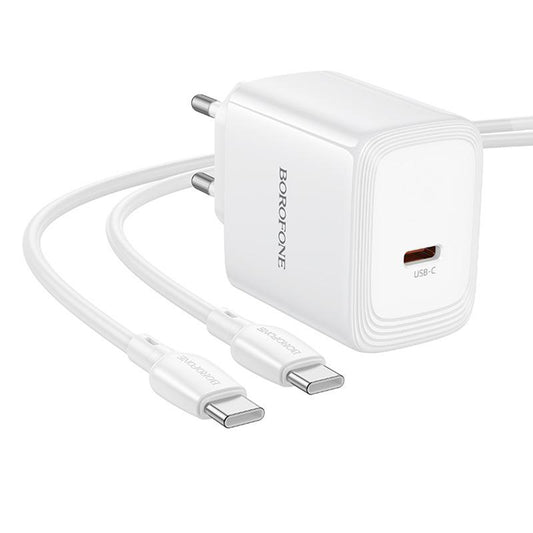 Netzteil mit USB-C-Kabel Borofone BN33 Fuente, 40W, 1 x USB-C, Weiß