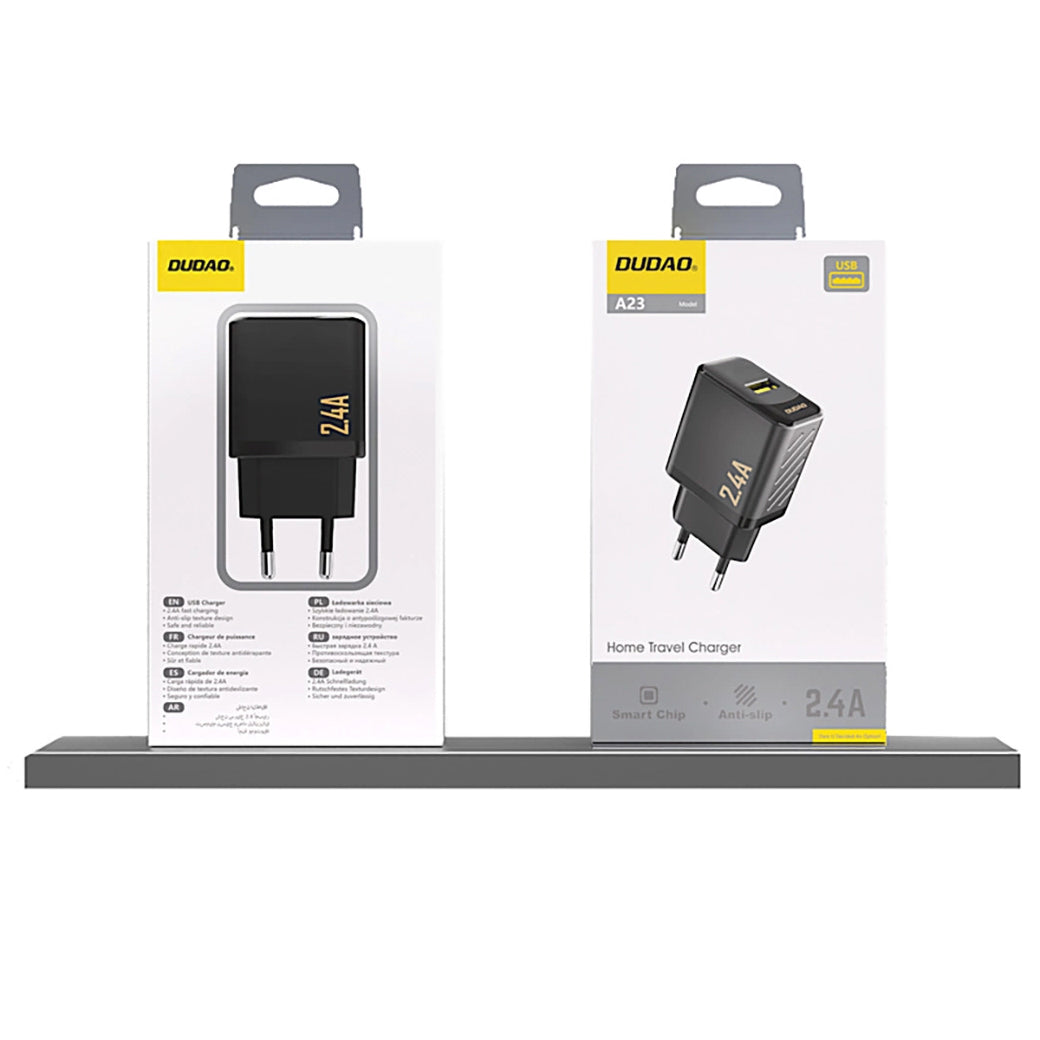 Dudao A23 Netzladegerät, 12W, 2,4A, 1 x USB-A, Schwarz