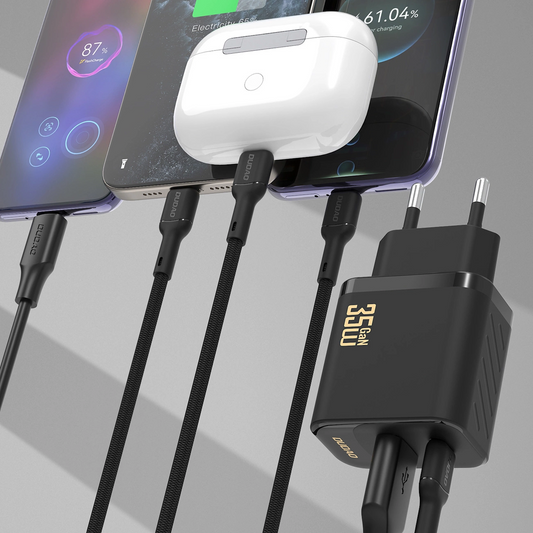 Dudao A27 Max Netzladegerät, 35W, 1 x USB-A - 1 x USB-C, Schwarz