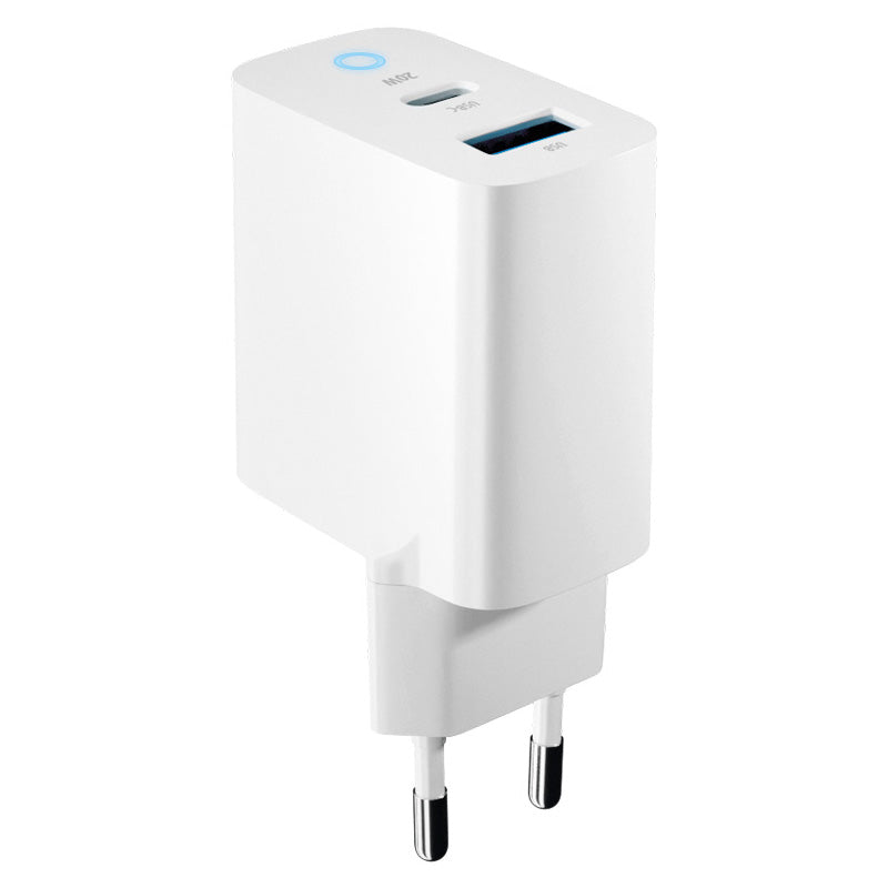 Forever Netzwerk-Ladegerät TC-06-20AC, 20W, 3A, 1 x USB-A - 1 x USB-C, Weiß
