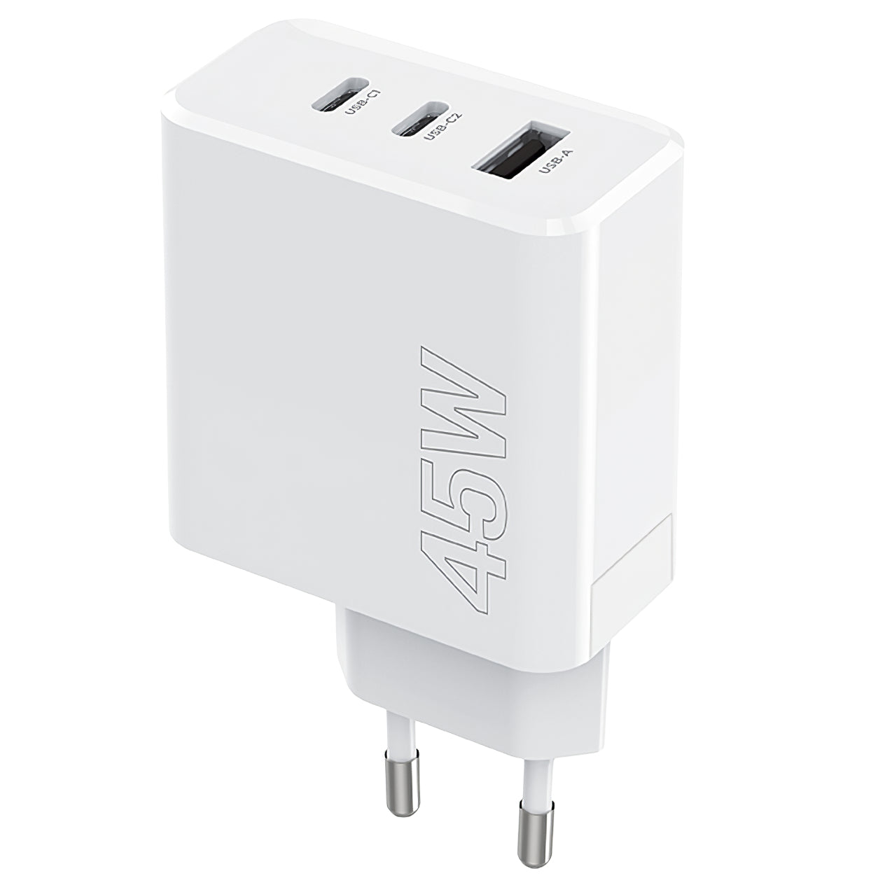 MaXlife Netzwerk-Ladegerät MXTC-07-45ACC, 45W, 3A, 1 x USB-A - 2 x USB-C, Weiß