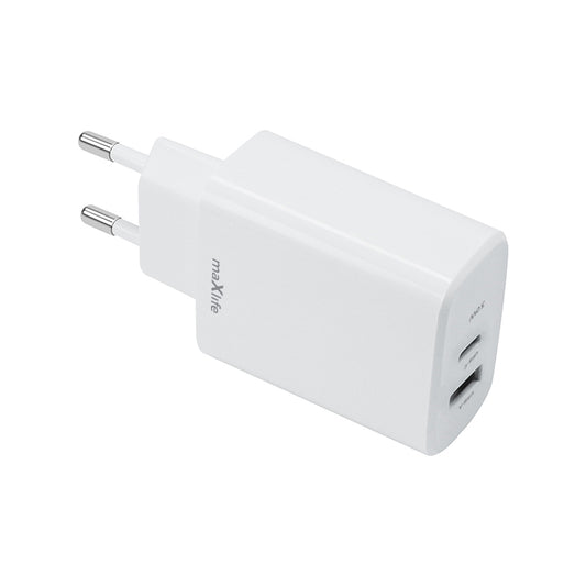 MaXlife Netzwerk-Ladegerät MXTC-10-30AC, 30W, 3A, 1 x USB-A - 1 x USB-C, Weiß