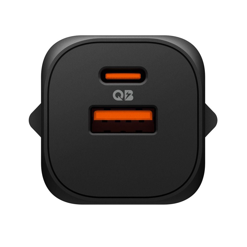 Spigen Essential Netzladegerät, 35W, 3A, 1 x USB-A - 1 x USB-C, Schwarz ACH09463