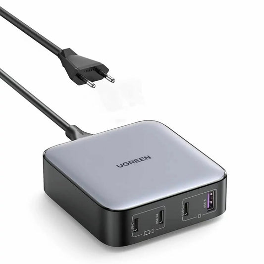 Ladestation UGREEN CD328, 100W, 3A, 1 x USB-A - 3 x USB-C, Grau