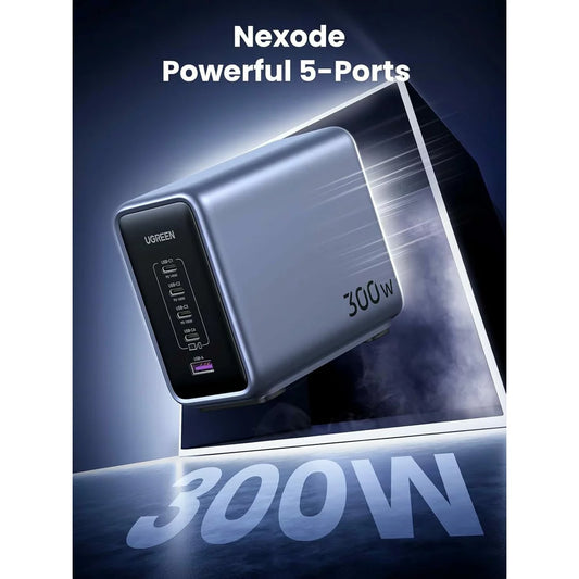Ladestation UGREEN CD333 Nexode, 300W, 5A, 1 x USB-A - 4 x USB-C, Grau