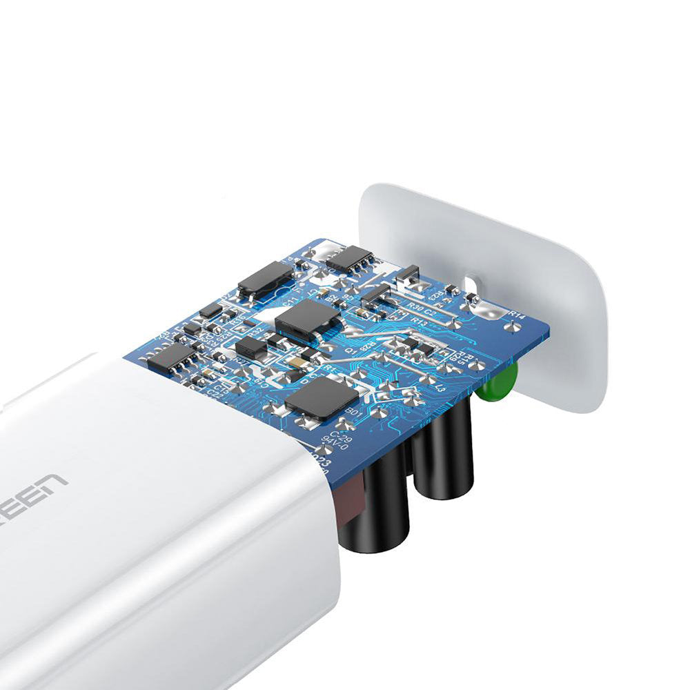 Netzwerk-Ladegerät UGREEN CD127, 30W, 3A, 1 x USB-C, Weiß