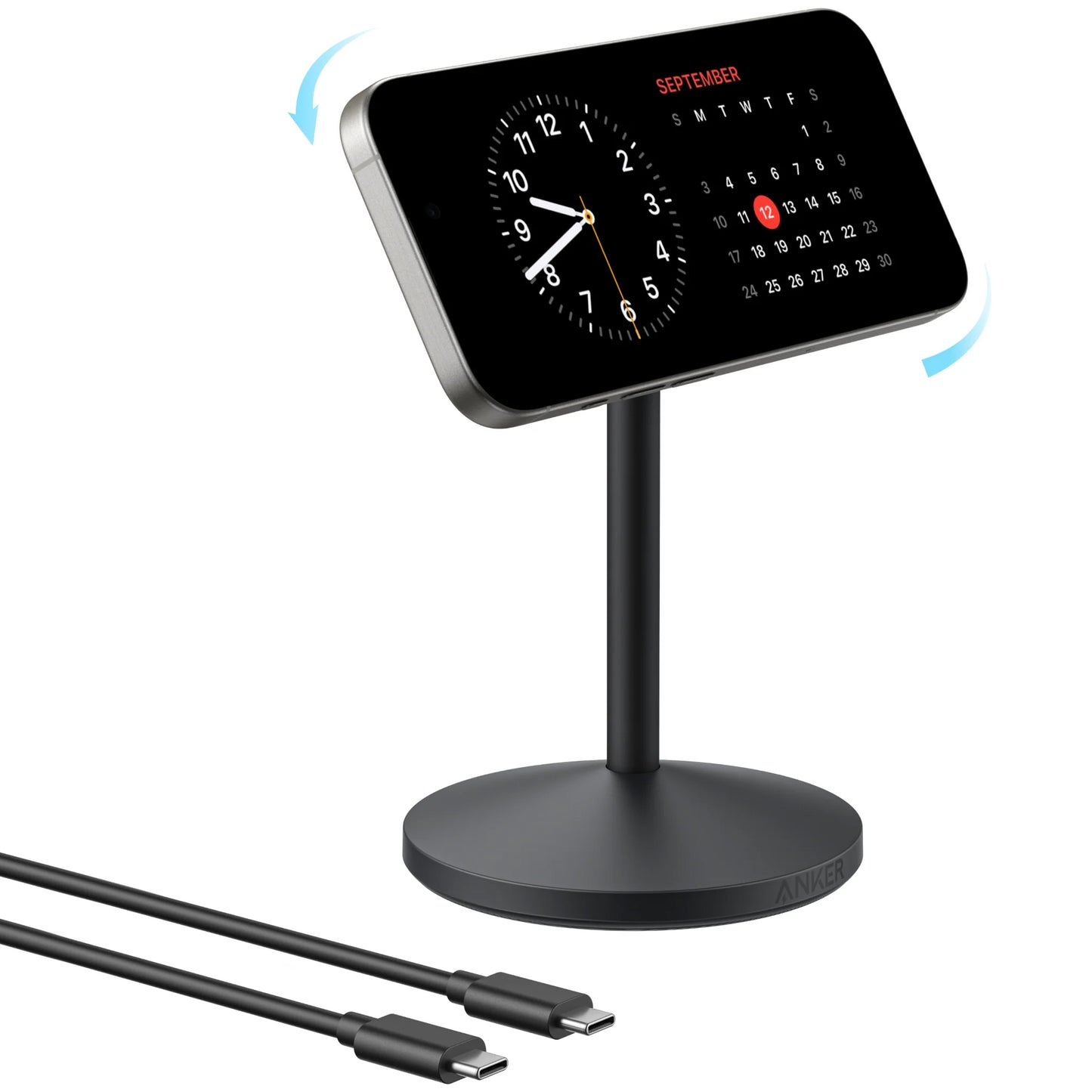 Anker MagGo Stand Wireless Netzladegerät, 15W, 1.67A, Schwarz A25X1H11