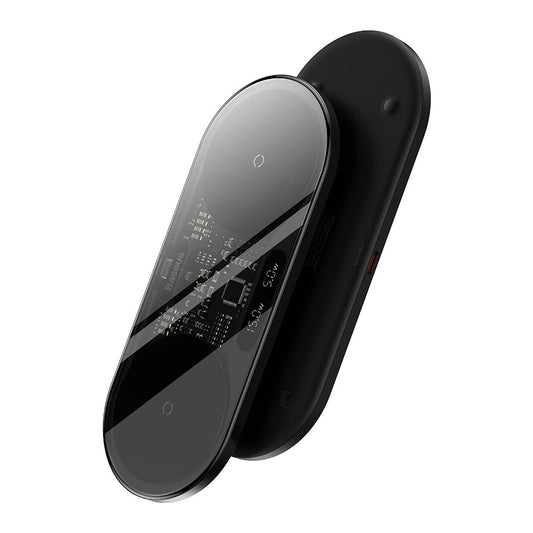 Baseus Digital Led Display Wireless Netzladegerät, 20W, 1.1A, Schwarz WXSX010101