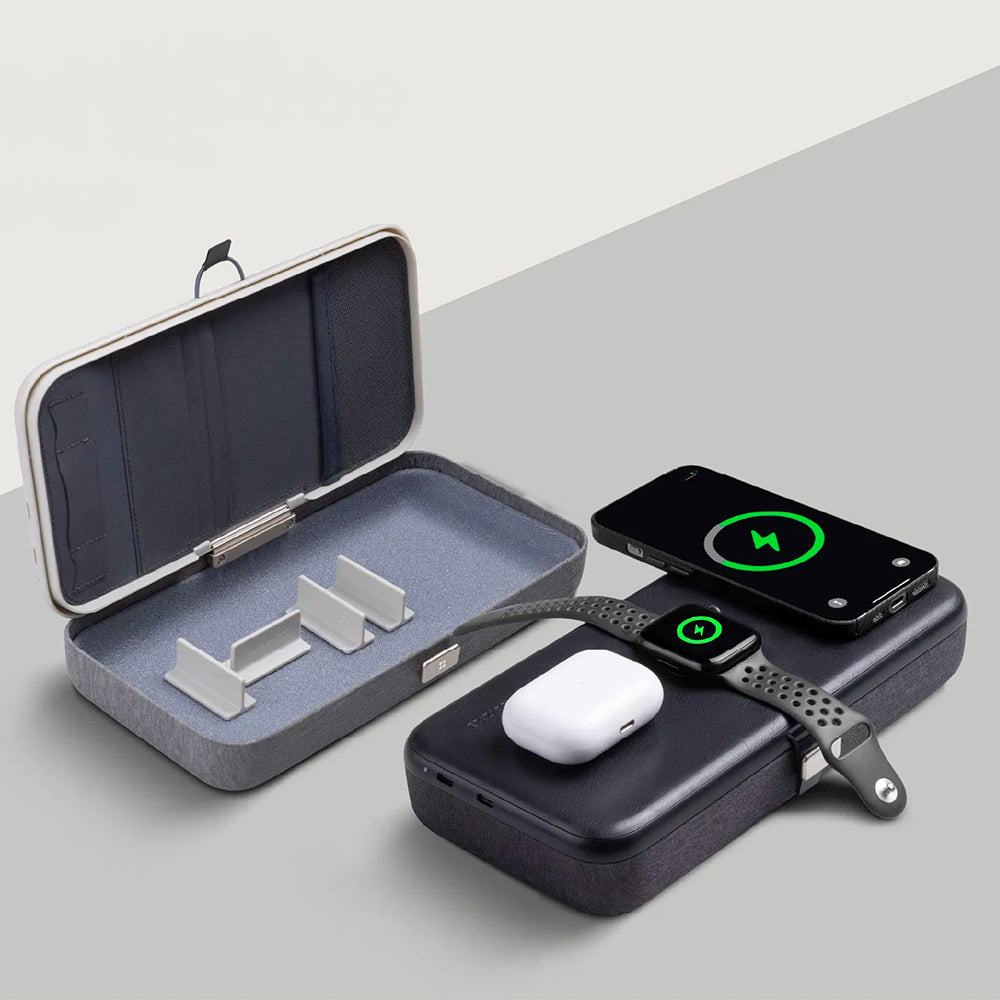 Drahtloses Netzladegerät Edizard PowerCube 3in1, 65W, 3.25A, 1 x USB-C, Grau