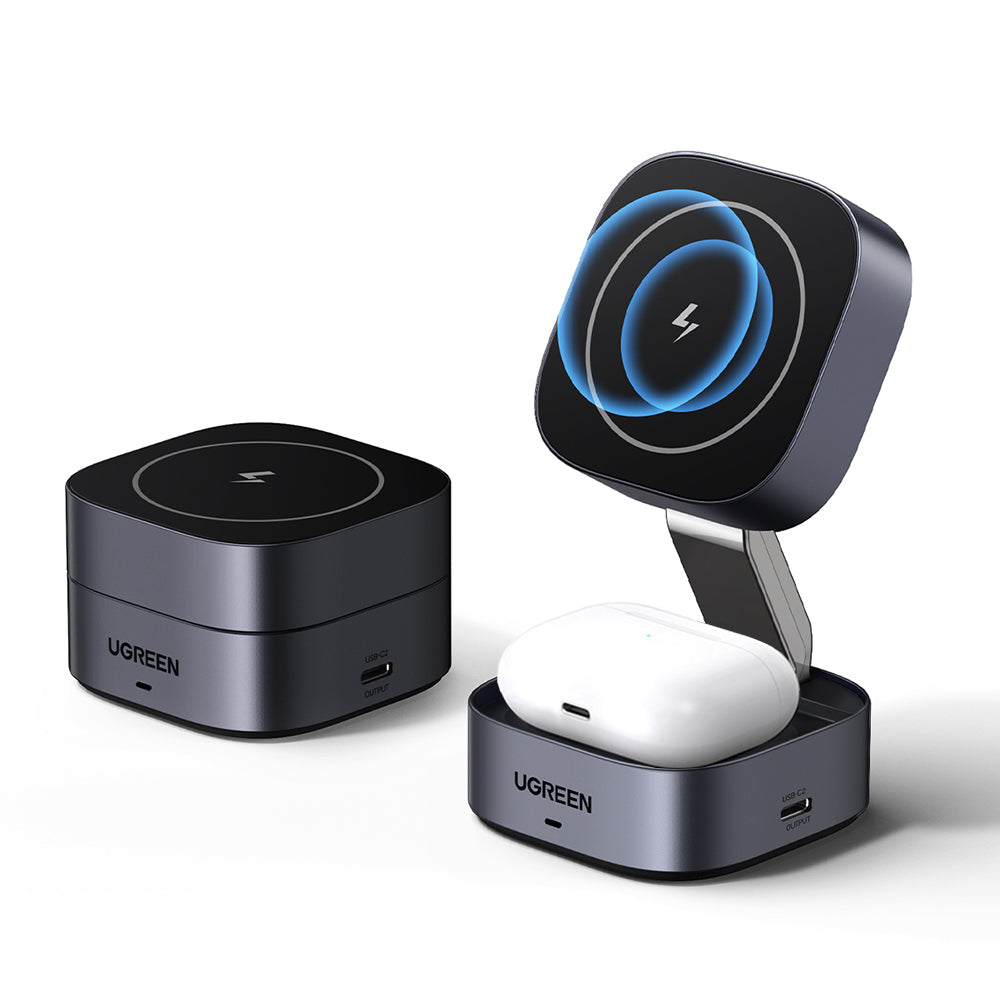 UGREEN W526 3in1 Wireless Netzladegerät, 20W, 1.67A, 1 x USB-C, Schwarz