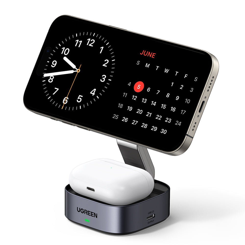 UGREEN W526 3in1 Wireless Netzladegerät, 20W, 1.67A, 1 x USB-C, Schwarz