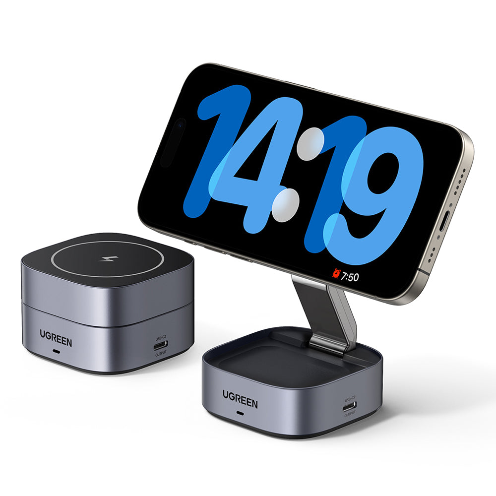 UGREEN W526 3in1 Wireless Netzladegerät, 20W, 1.67A, 1 x USB-C, Schwarz
