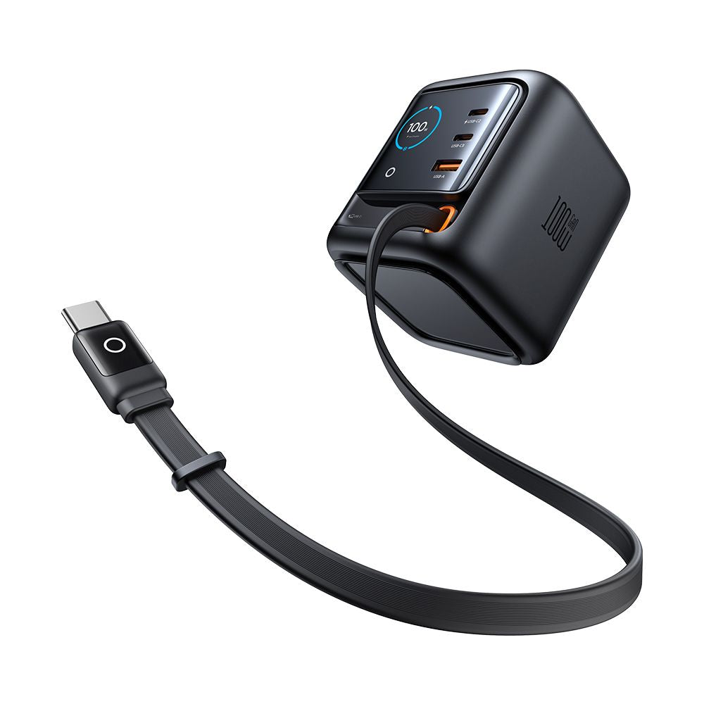 Ladestation mit USB-C-Kabel Mcdodo FreeGo CH-1391 Display, 100W, 5A, 1 x USB-A - 2 x USB-C, Schwarz