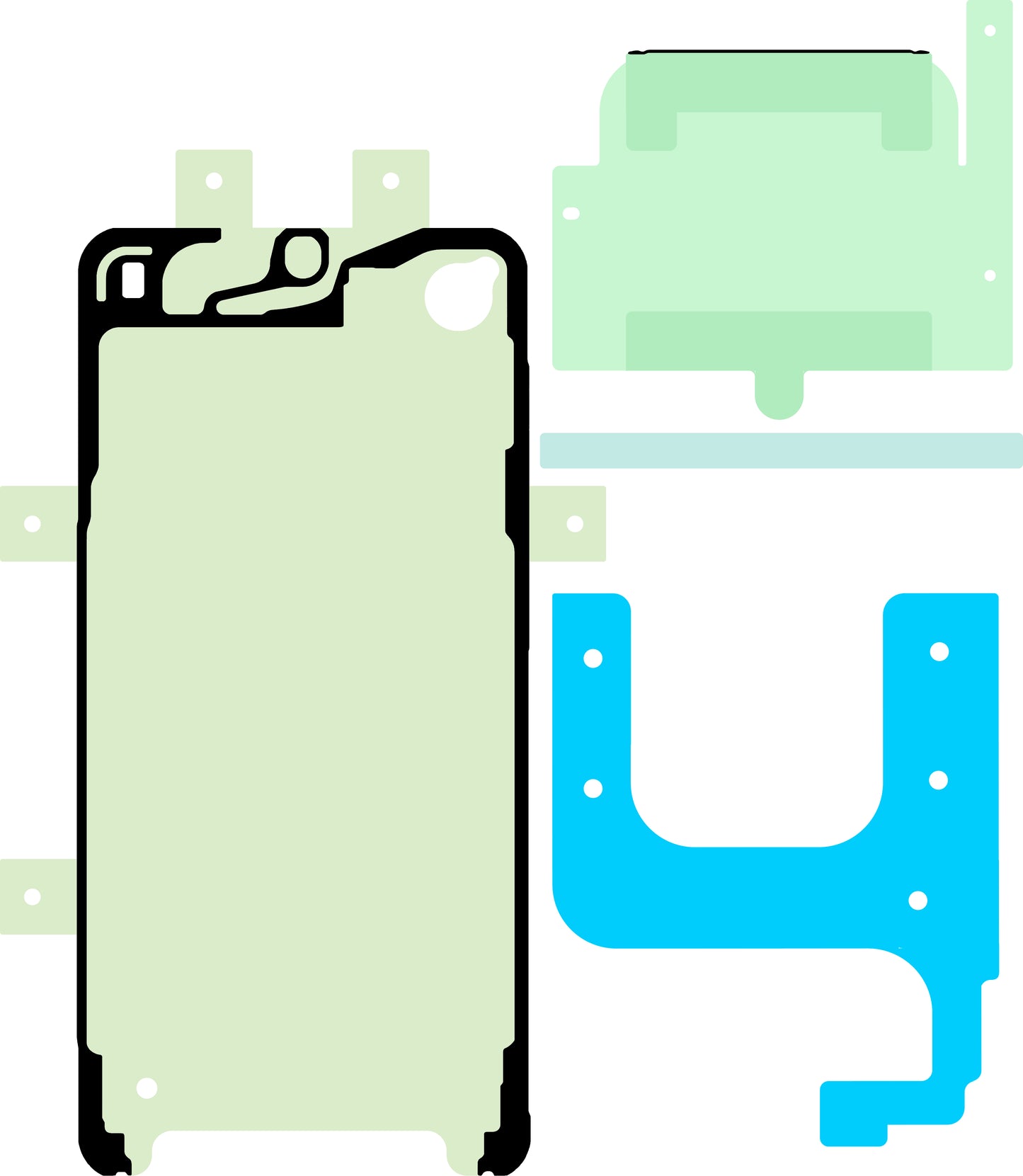 Klebeset Display Samsung Galaxy S23+ S916, Service Pack GH82-30555A