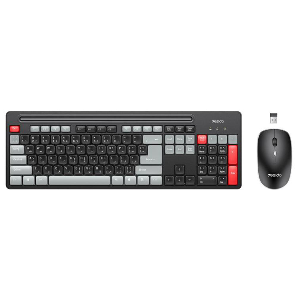 Wireless Tastatur und Maus Set Yesido KB43, Schwarz