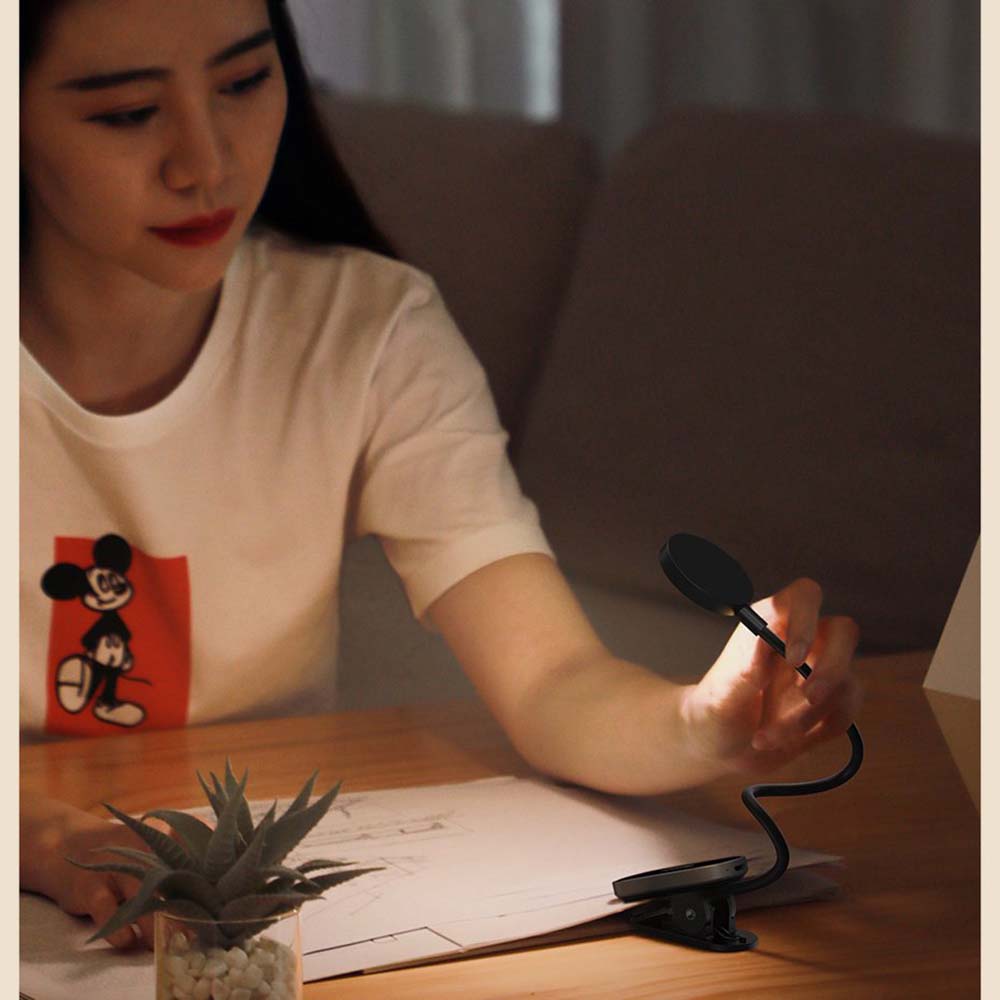 Tragbare LED-Lampe Baseus Comfort Reading Mini Clip, Grau DGRAD-0G