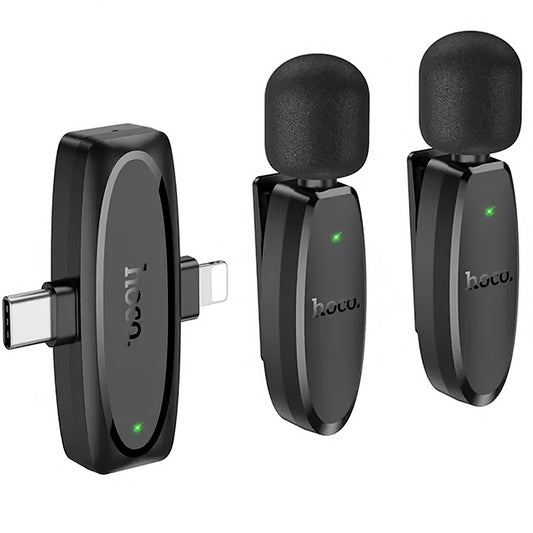 HOCO L15 Lavalier, USB-C / Lightning, Set 2 Stück, Schwarz