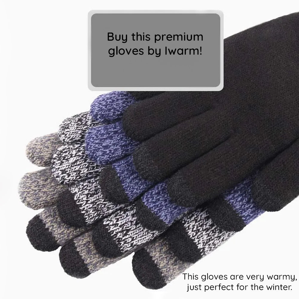 Winter-Touchscreen-Handschuhe Iwarm ST0018, Größe 23cm, Grau