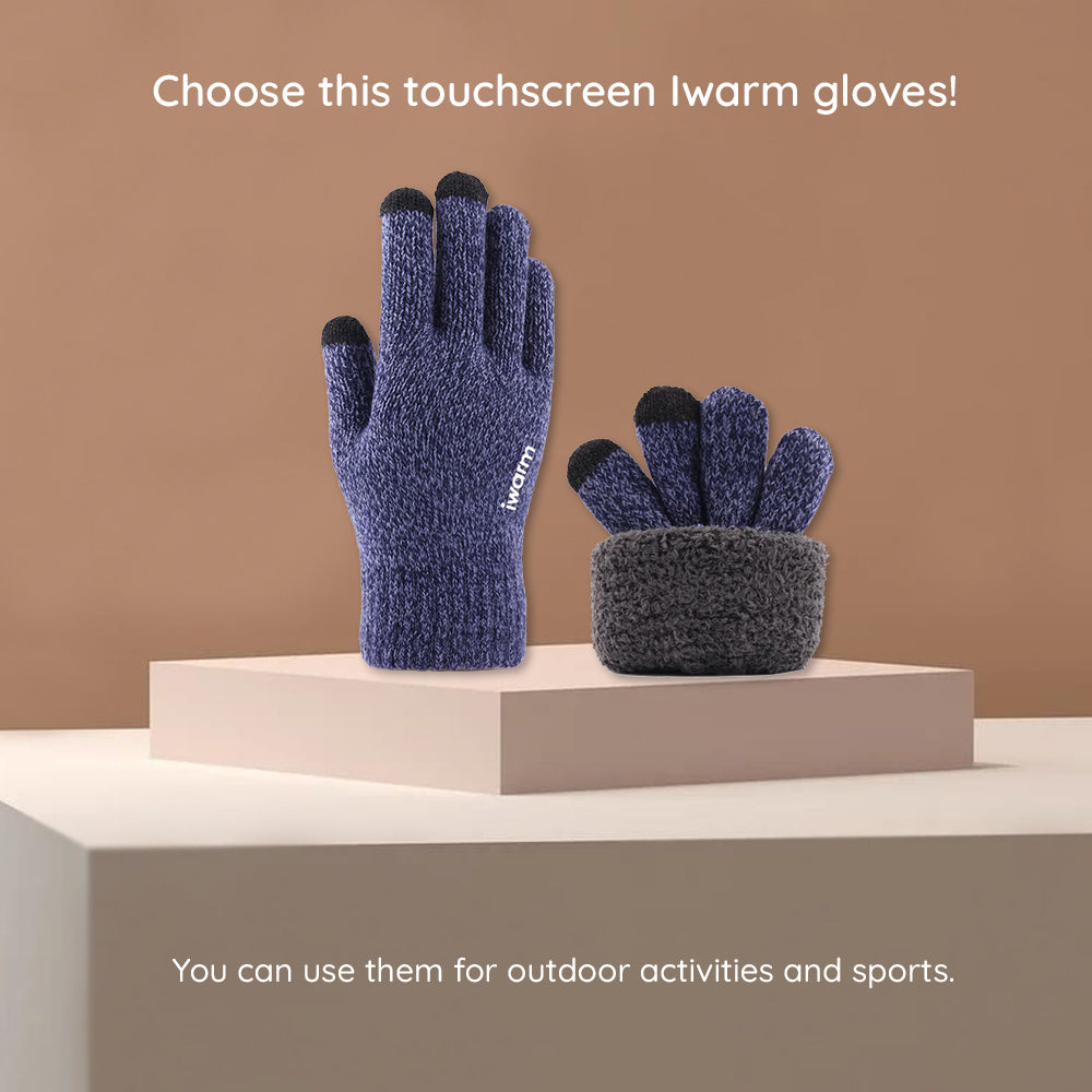 Winter-Touchscreen-Handschuhe Iwarm ST0018, Größe 23cm, Grau