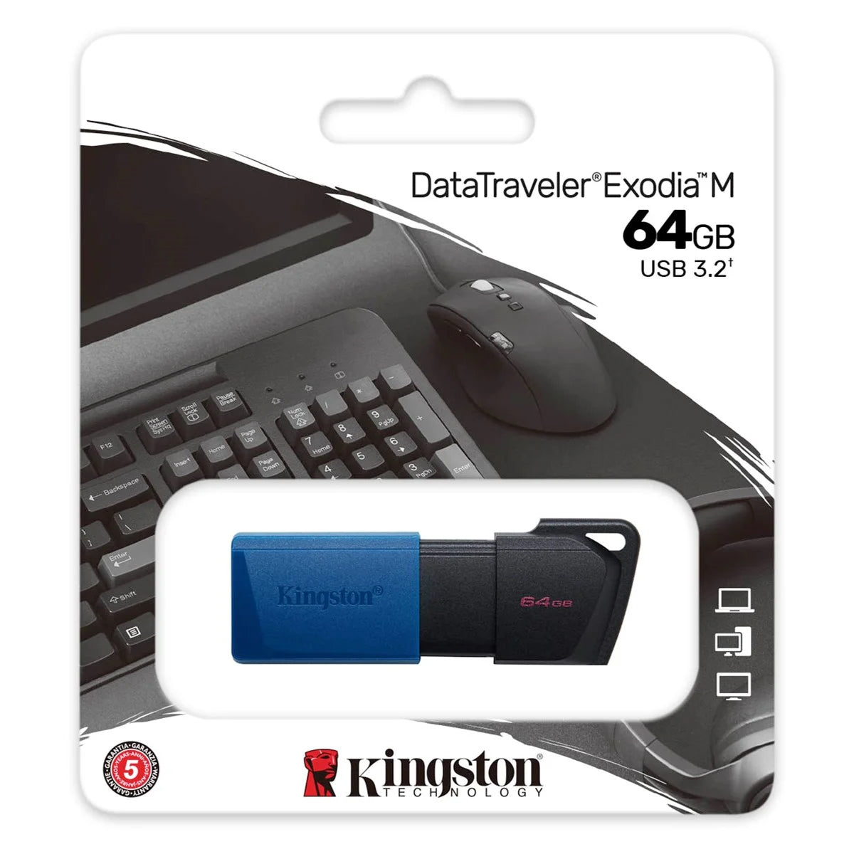 Externer USB-A 3.2 Speicher Kingston DT Exodia M, 64Gb DTXM/64GB