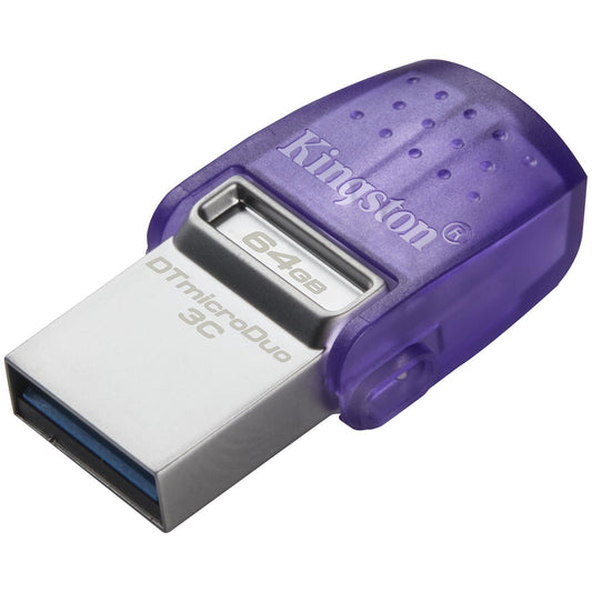 Externer Speicher USB-A 3.2 / USB-C Kingston microDuo 3C, 64Gb DTDUO3CG3/64GB