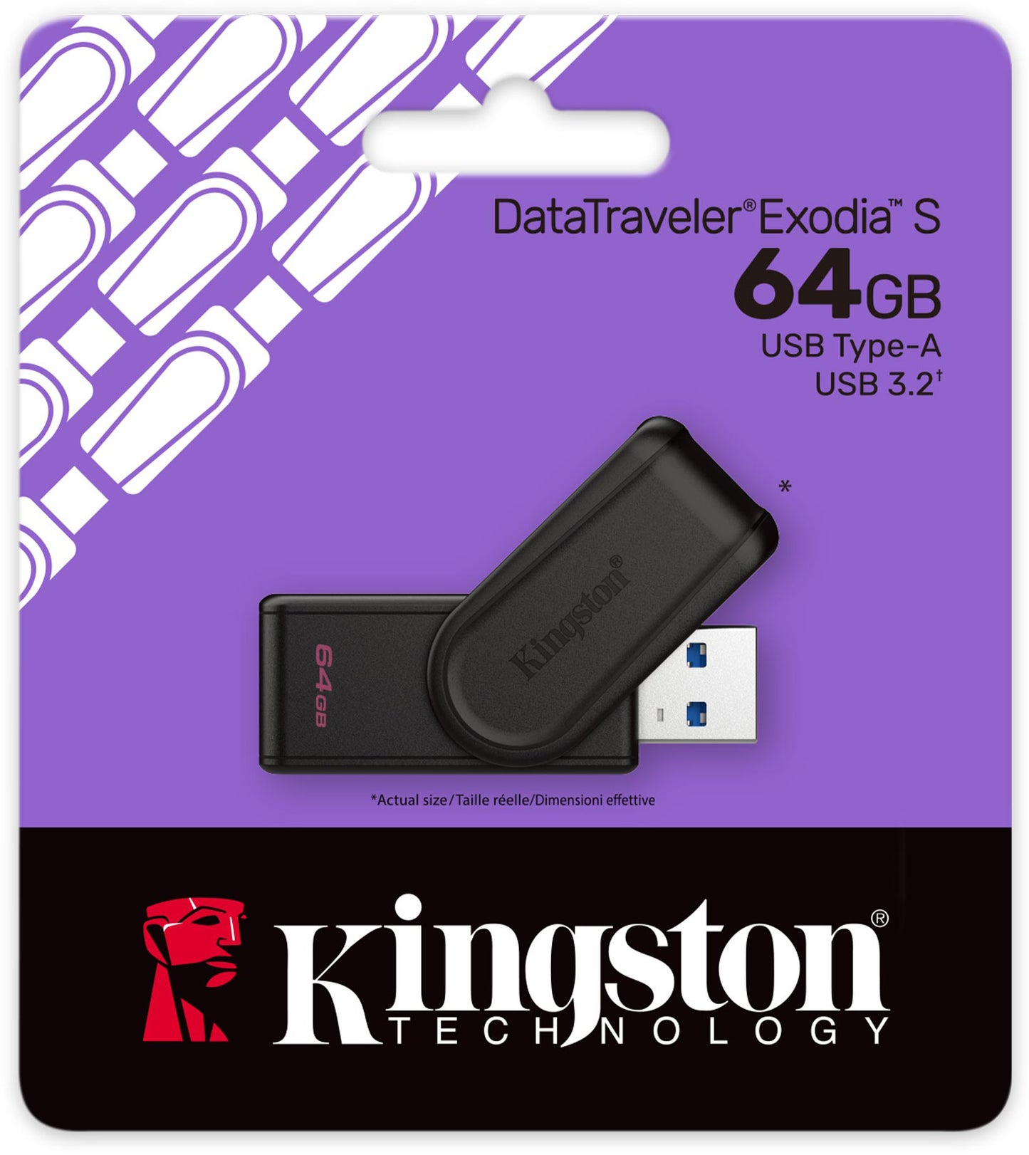 Externer USB-A 3.2 Speicher Kingston DT Exodia S, 64Gb DTXS/64GB