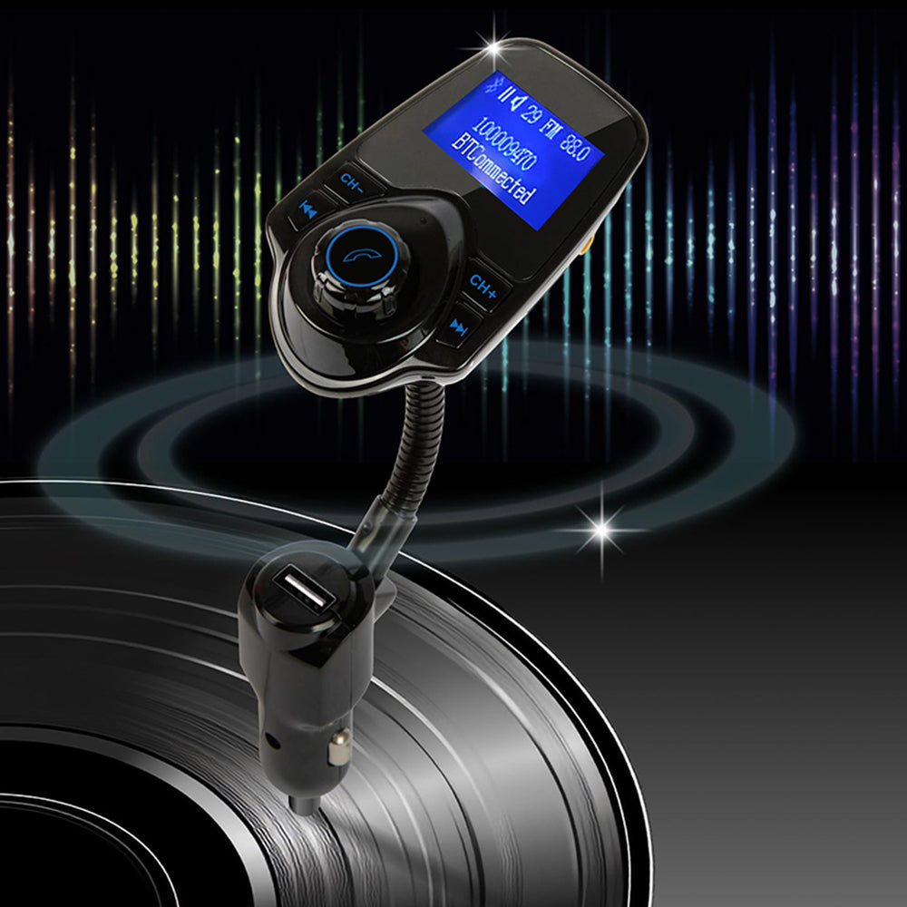 FM Bluetooth Modulator Techsuit MFM4, 1 x USB-A - 1 x 3,5mm - 1 x microSD, Schwarz