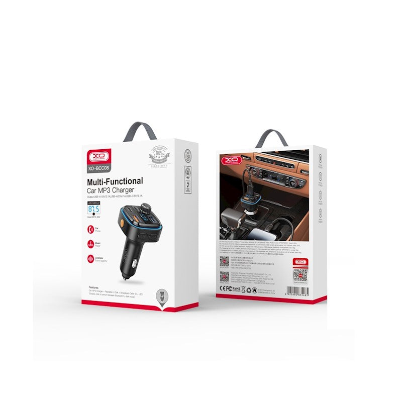 XO Design BCC08 FM-Transmitter Bluetooth | 2x USB-A & USB-C | 15.5W