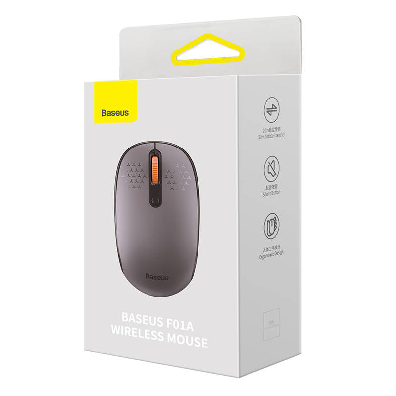 Baseus F01A Wireless Mouse | 1600 DPI | 2.4GHz | Grau