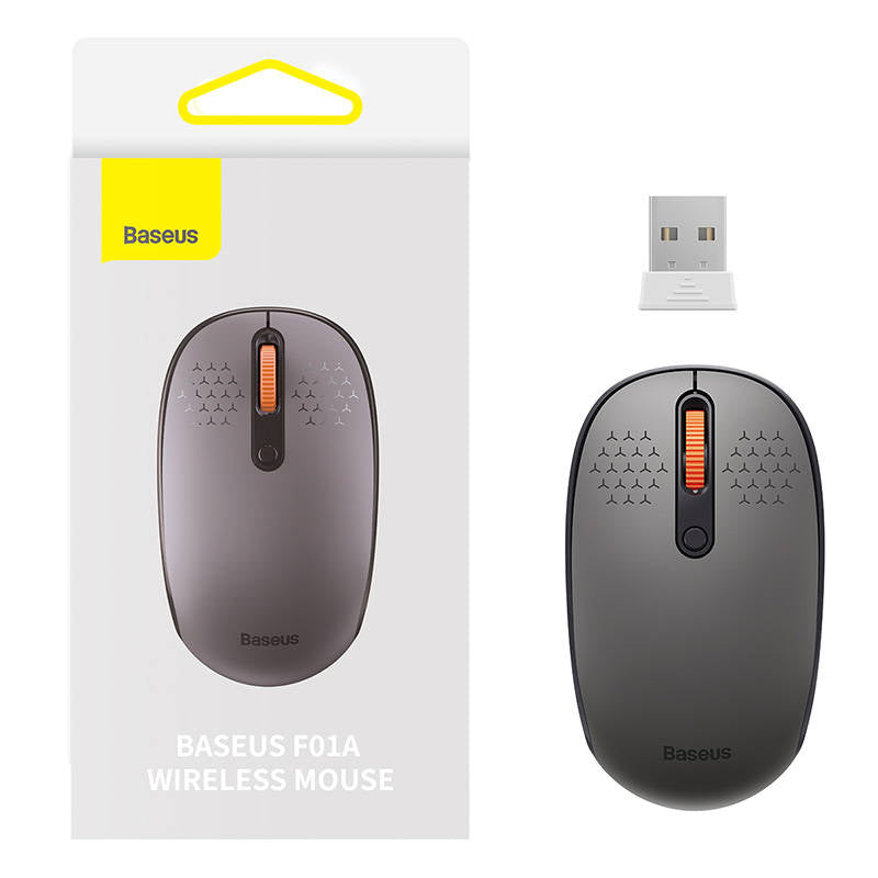 Baseus F01A Wireless Mouse | 1600 DPI | 2.4GHz | Grau