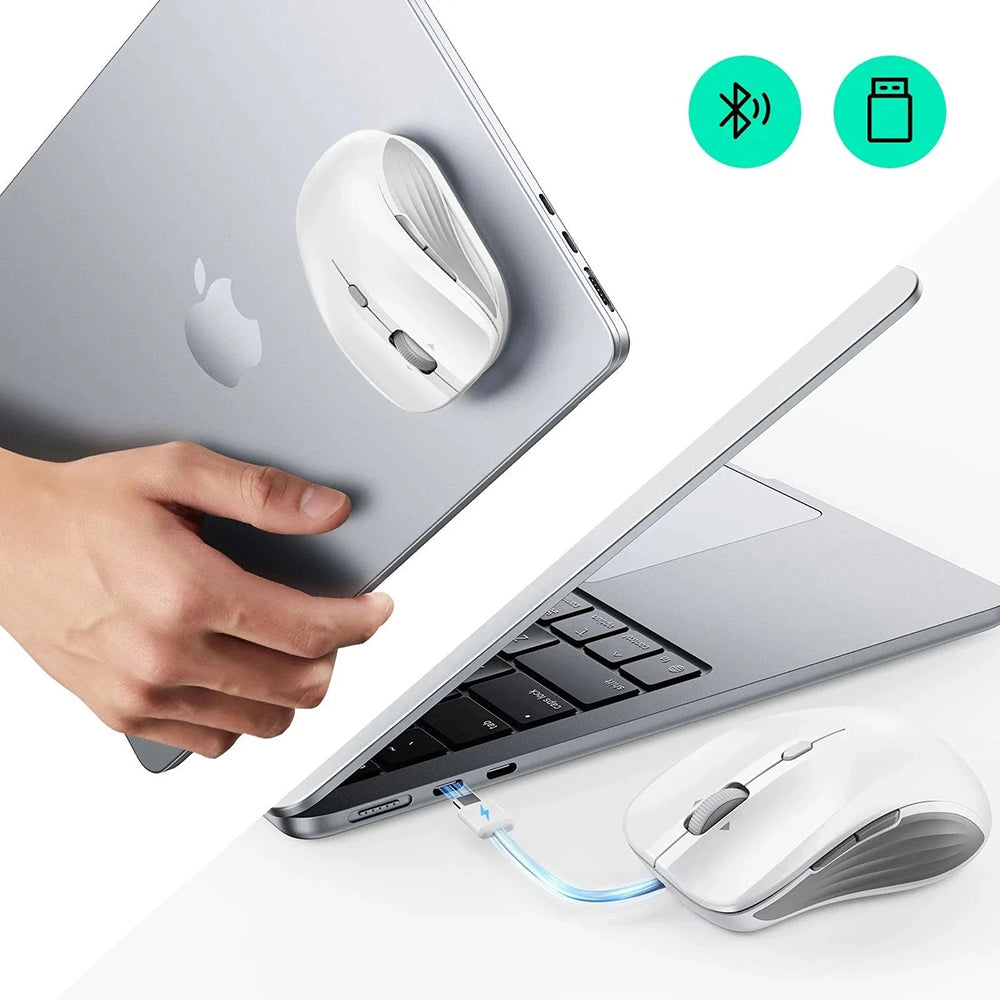 Wireless-Maus ESR MagMouse, 800DPI - 4800DPI, BT / Wi-Fi, Weiß