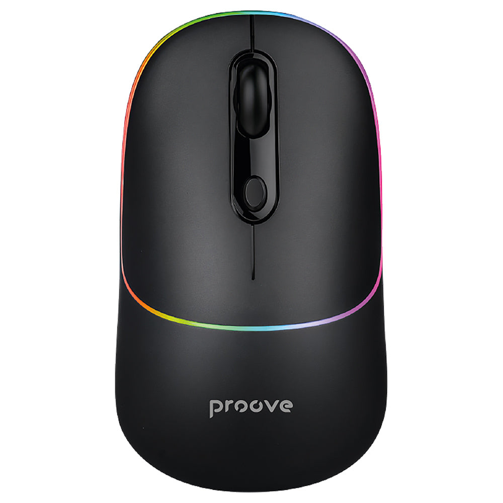 Wireless-Maus Proove Blink, RGB, 800DPI - 1600DPI, BT / Wi-Fi, Schwarz WMBL00002001